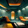 The interior of a spaceship