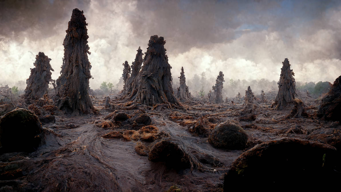 Forest Less Trees The forest of leafless trees by Digitonaut on DeviantArt