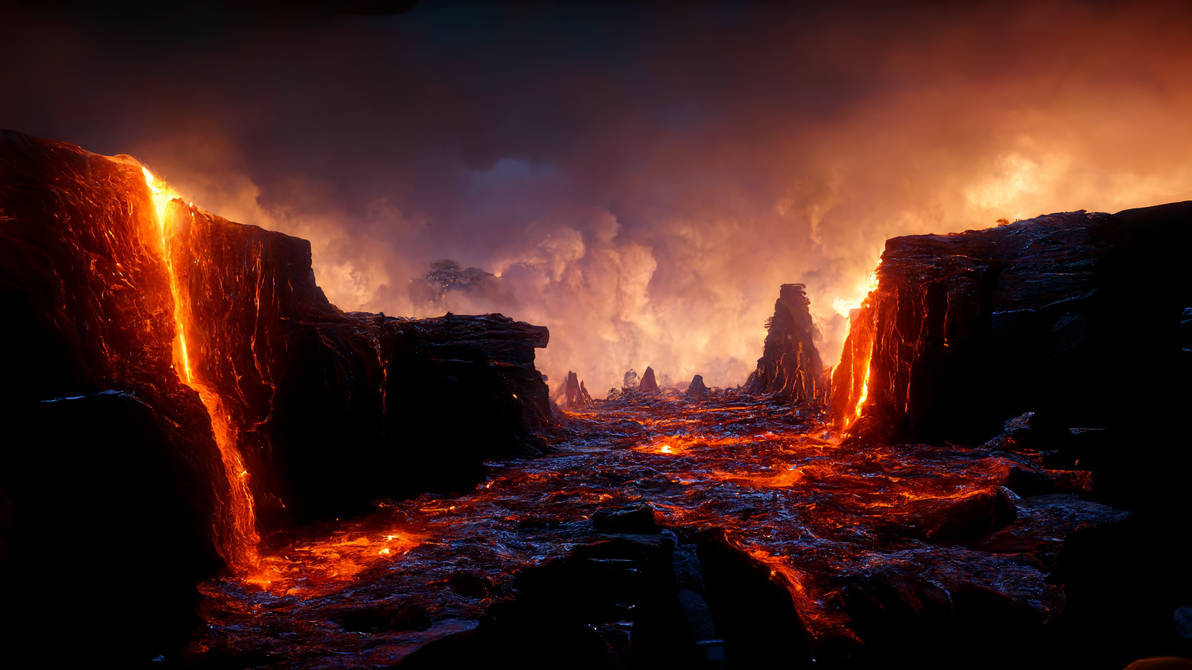 Lava Waterfall by Digitonaut on DeviantArt