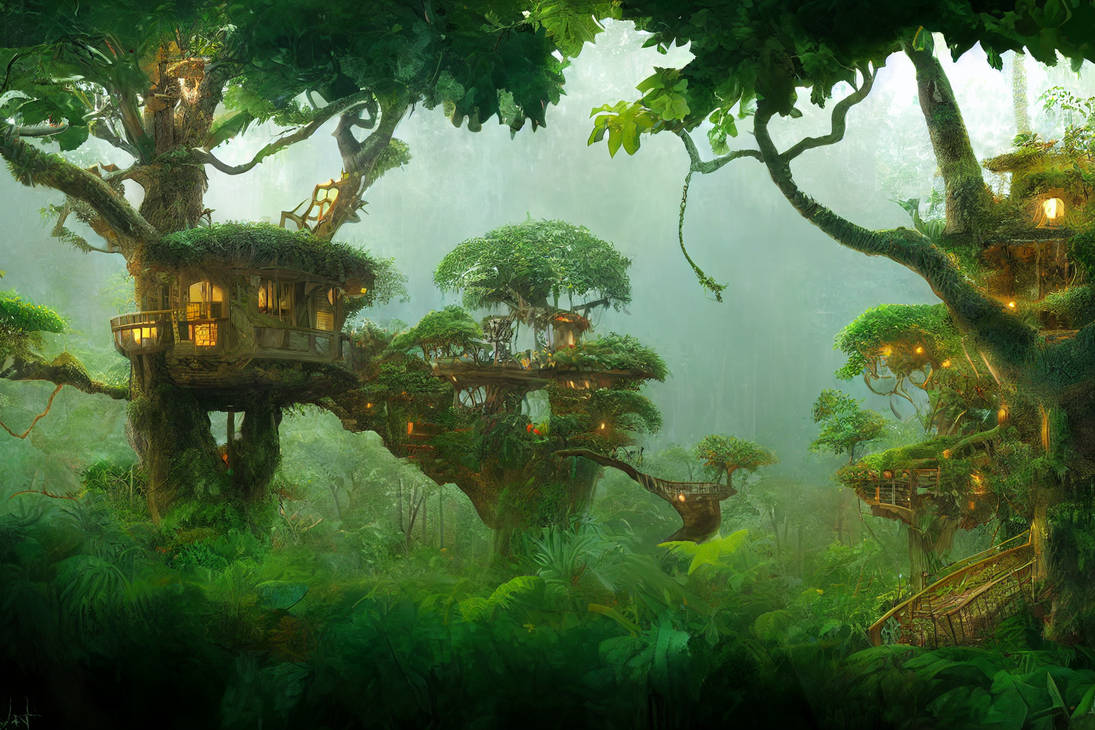 Treehouse Village by Digitonaut on DeviantArt