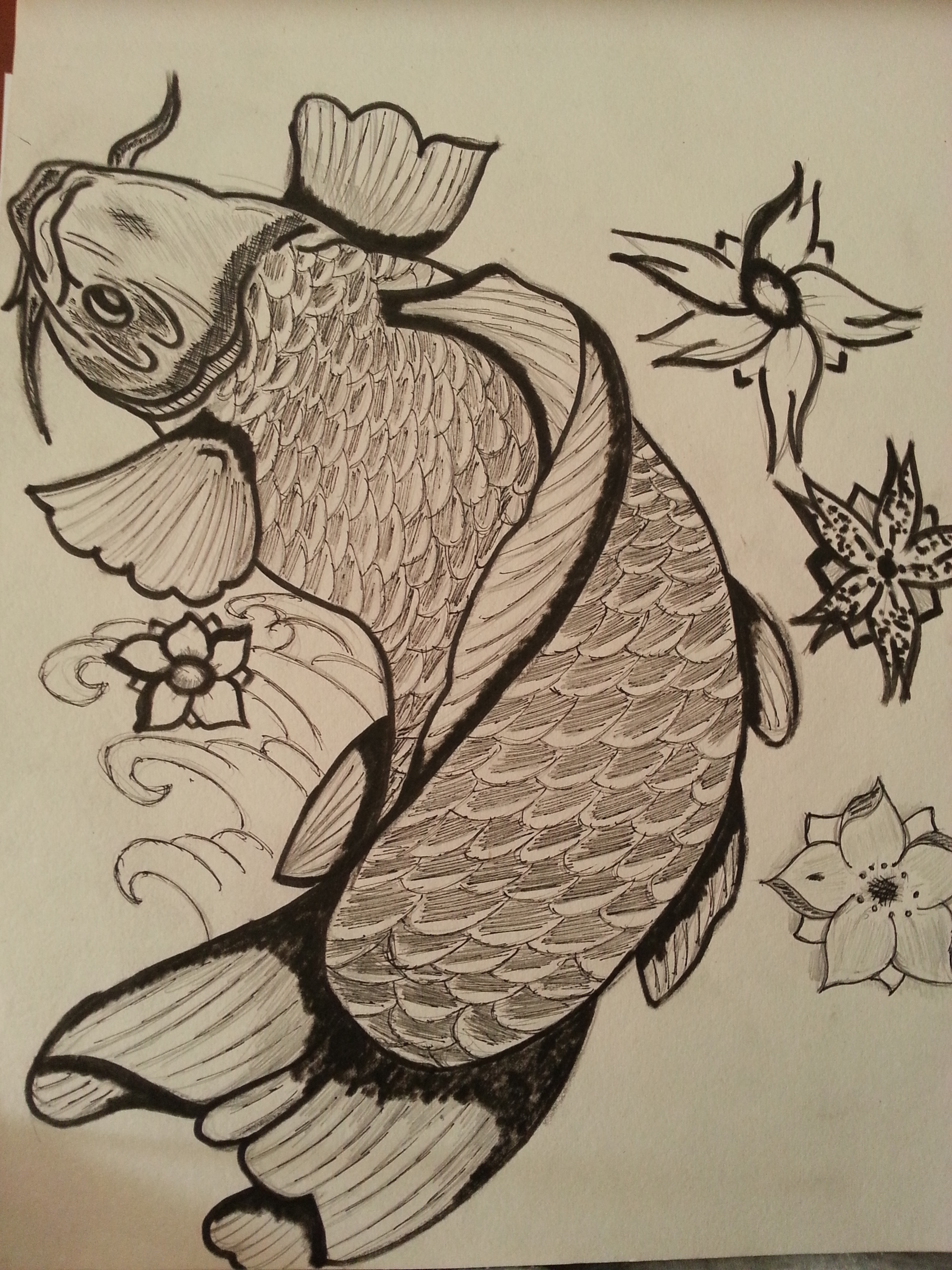 Koi fish sketch  n-1