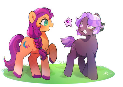 MLP: OC - Sunny Starscout and Pattern Quill