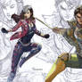 Rogue and Gambit cross dressing party