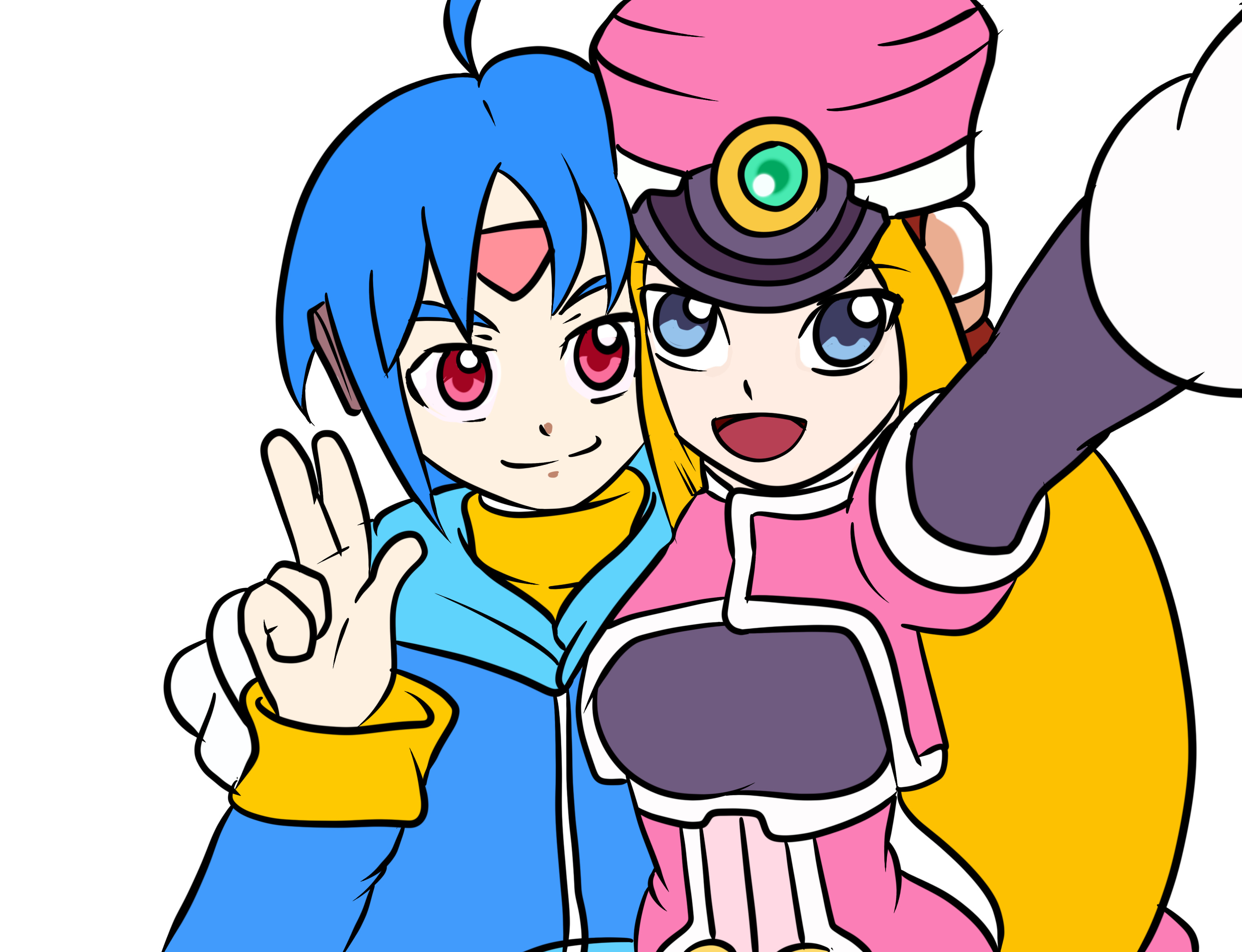 Megaman ZX Advent: Thetis and Praire selfie