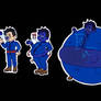 Blueberry inflation 71 style stickers