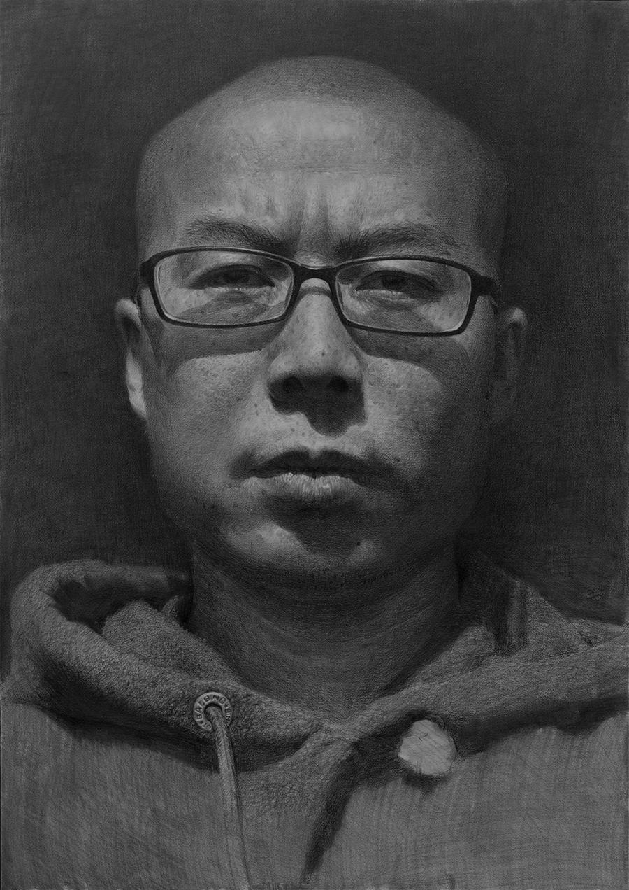 self portrait, working in progress 3