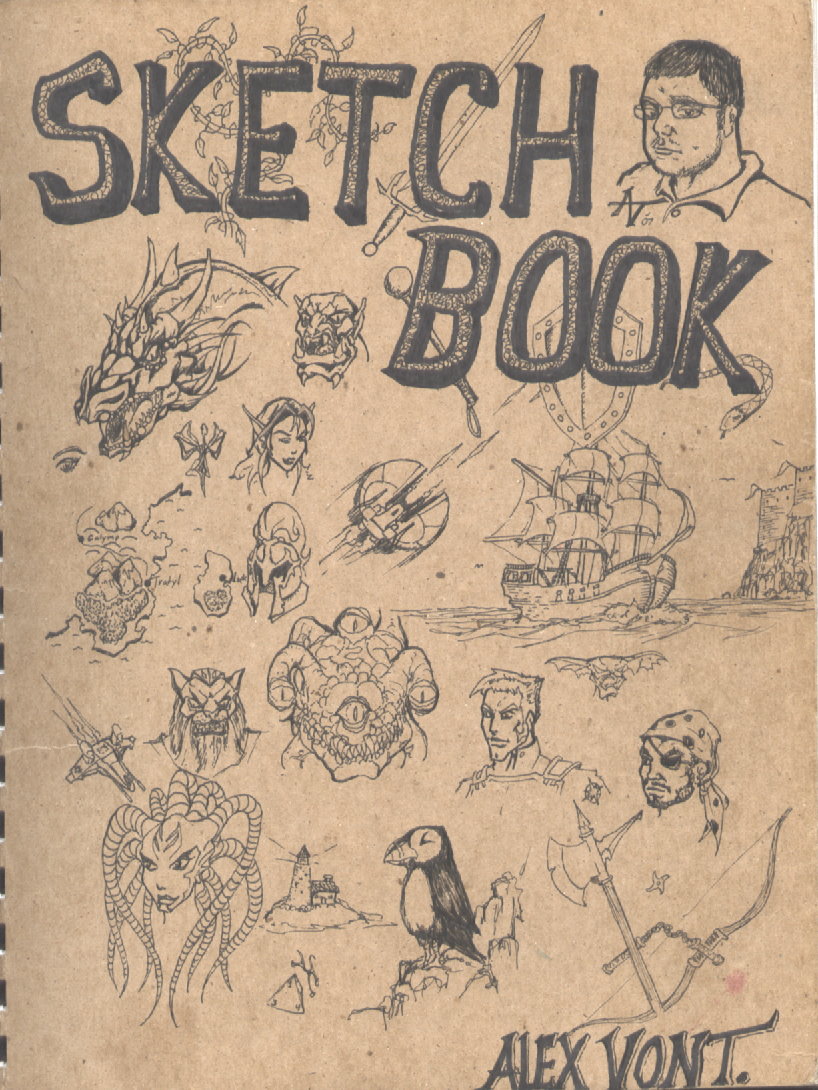 the cover of my sketchbook