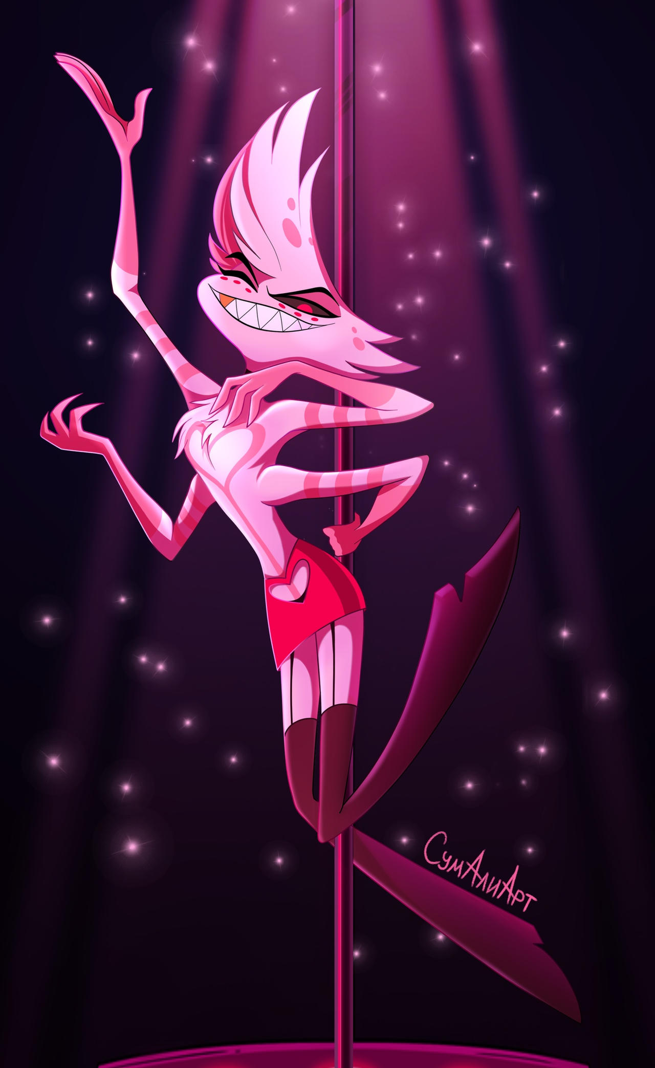 Hazbin Hotel Angel Dust by SumaliArt on DeviantArt