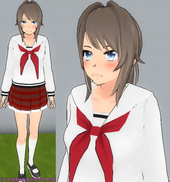 Yandere Sim Skin Red And White Uniform By Televicat On Deviantart