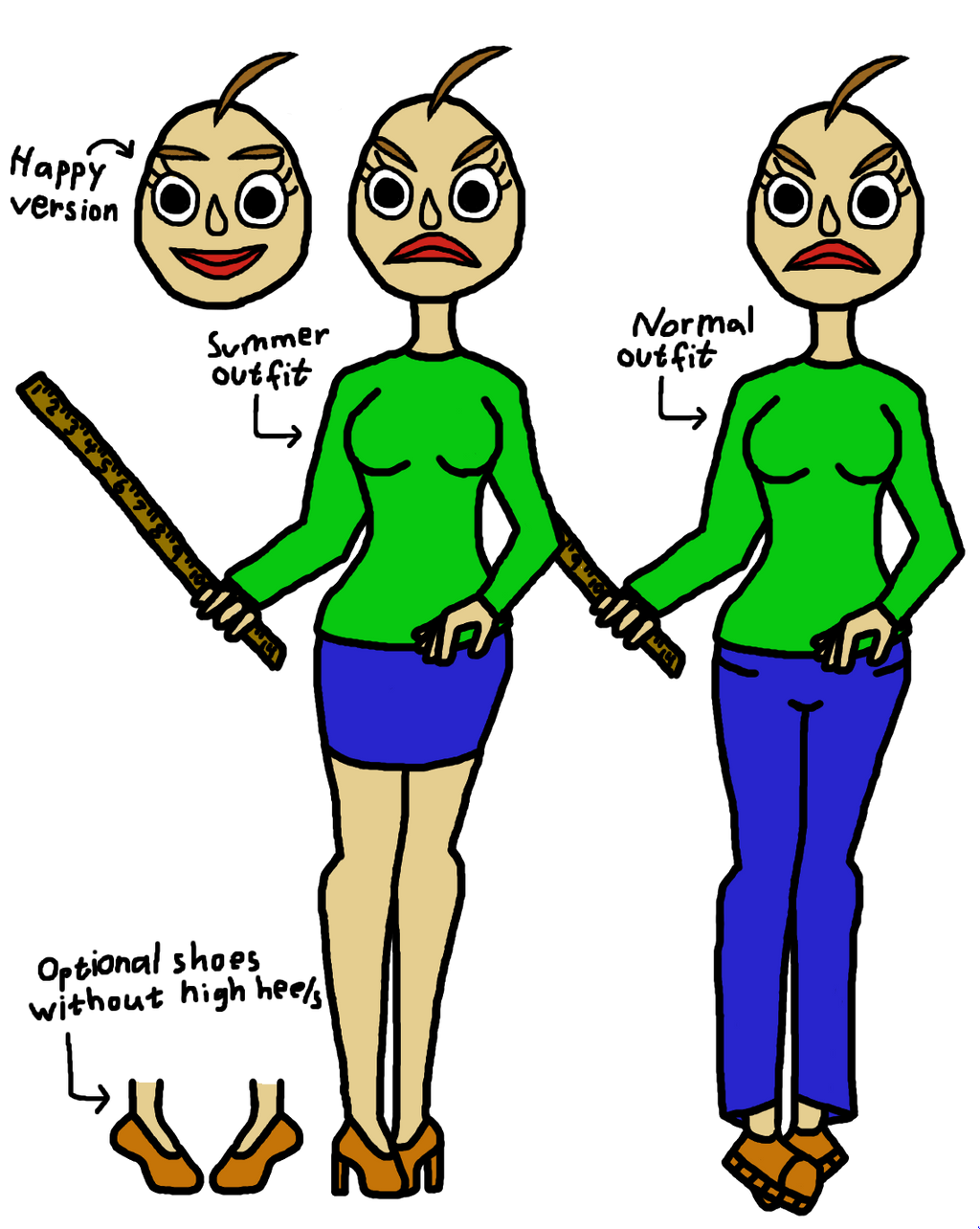 Female Baldi Cosplay Concept by TeleviCat on DeviantArt