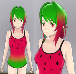 Yandere sim skin: Watermelon Swimsuit