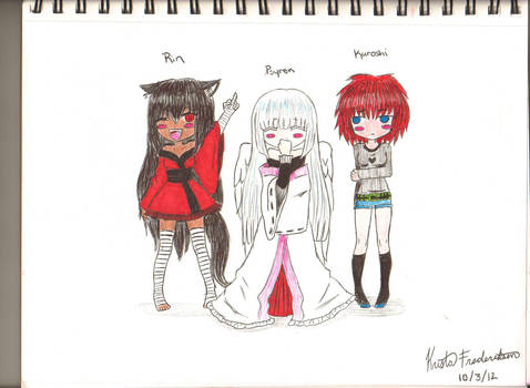 Rin, Psyren, and Kuroshi