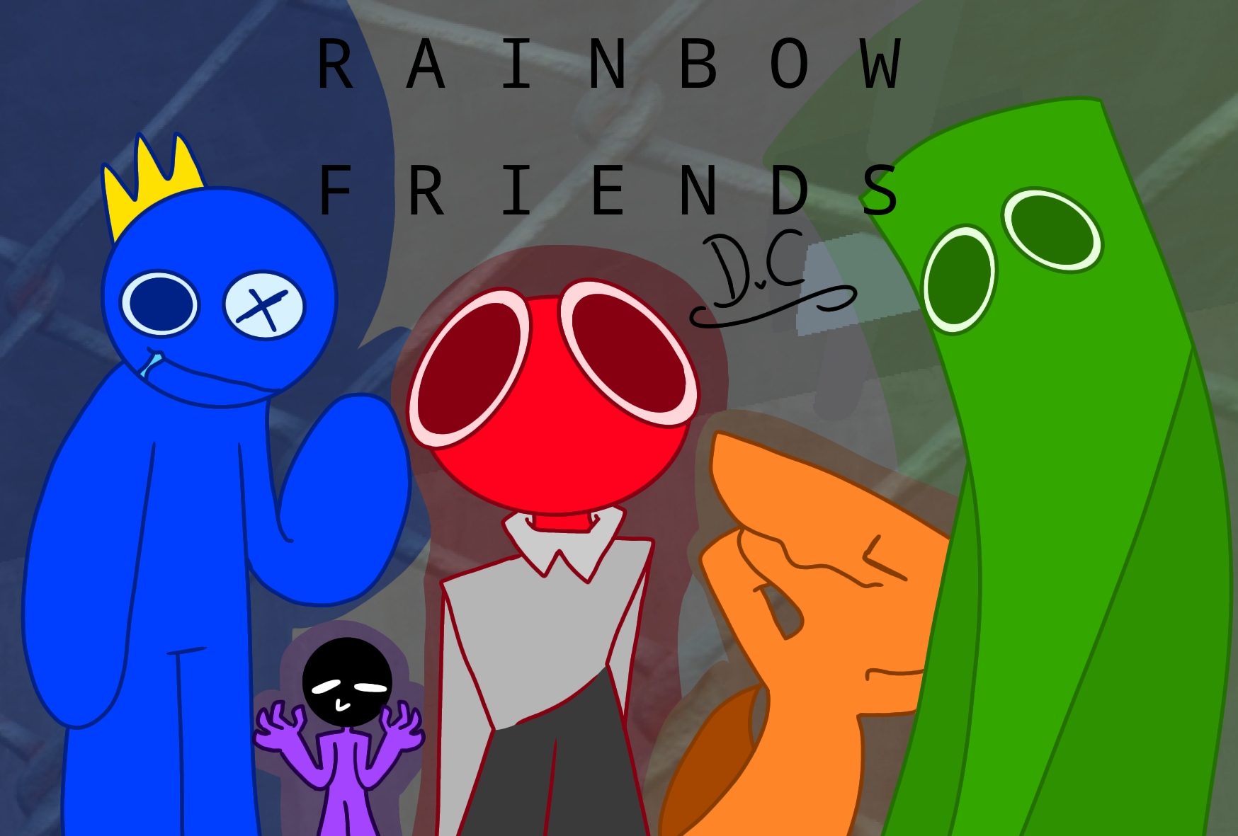 Rainbow Friends (Red slight redesign) by Deltaheartsstuff on DeviantArt