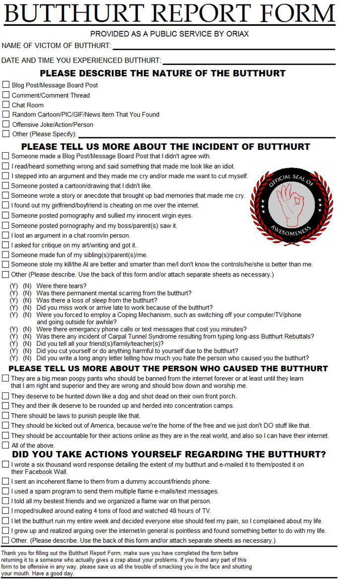Printable Work Butthurt Report Form Printable Forms Free Online printable-work-butthurt-report-form-printable-forms-free-online