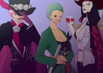 Male Perona Fem. Mihawk  Maybe Zoro   by HippyGothyIDFK