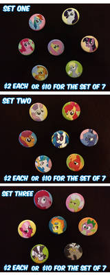 My Little Pony Buttons For Sale!