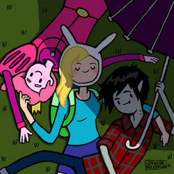 Prince Gumball x Fionna x Marshall Lee