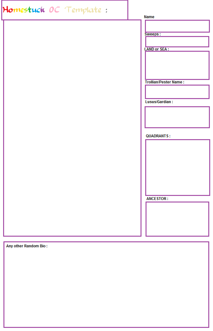 Homestuck OC Template by IndigoOwlFeather on DeviantArt