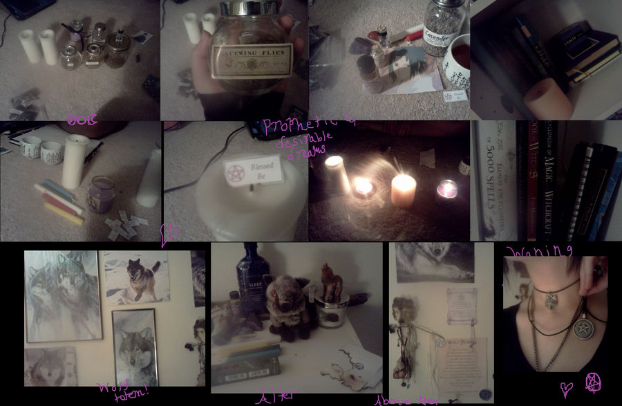 Wicca altar and magick