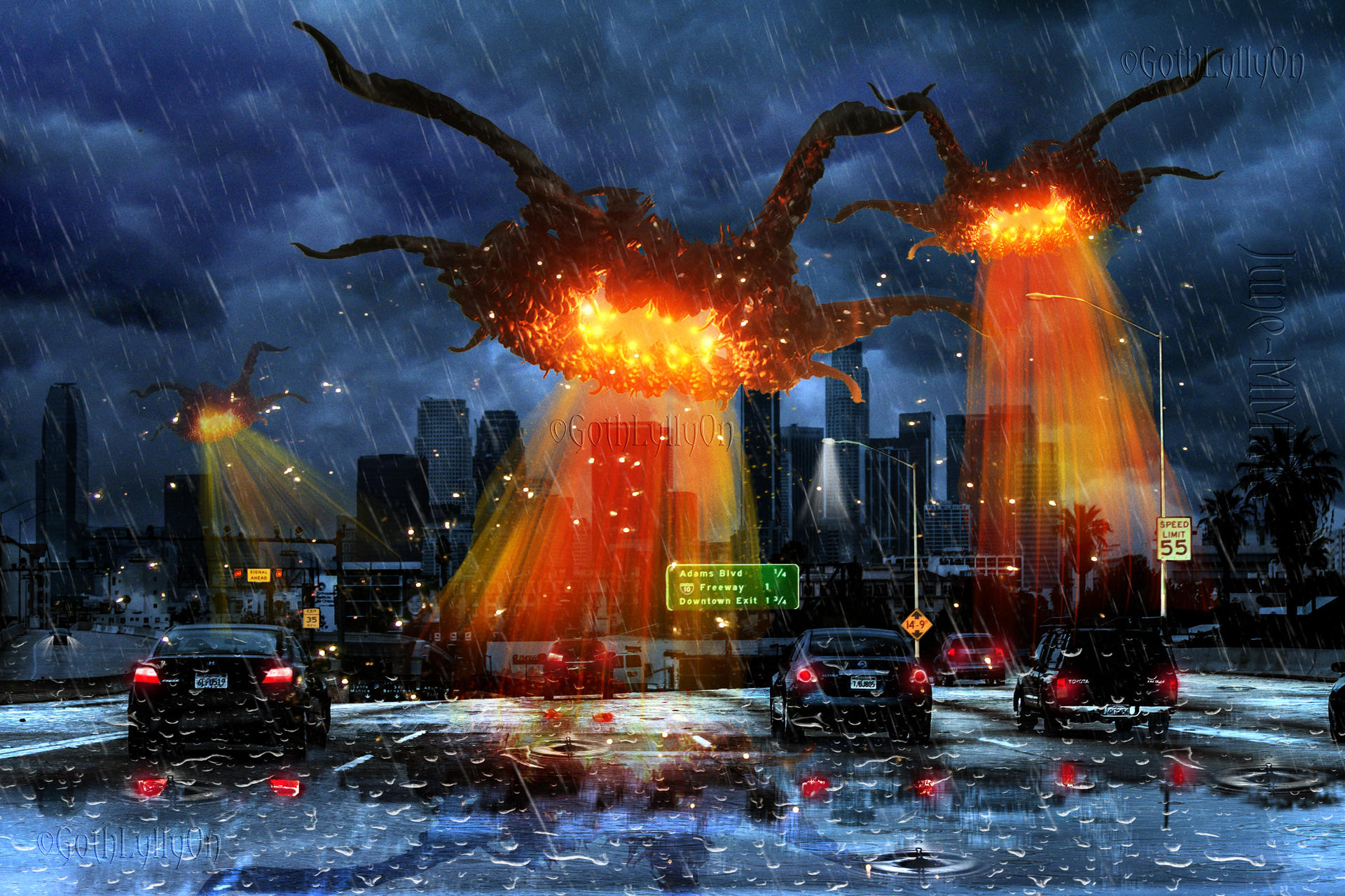 Invaders Hovering Over-by-GothLyllyOnMMXIX by GothLyllyOn on DeviantArt