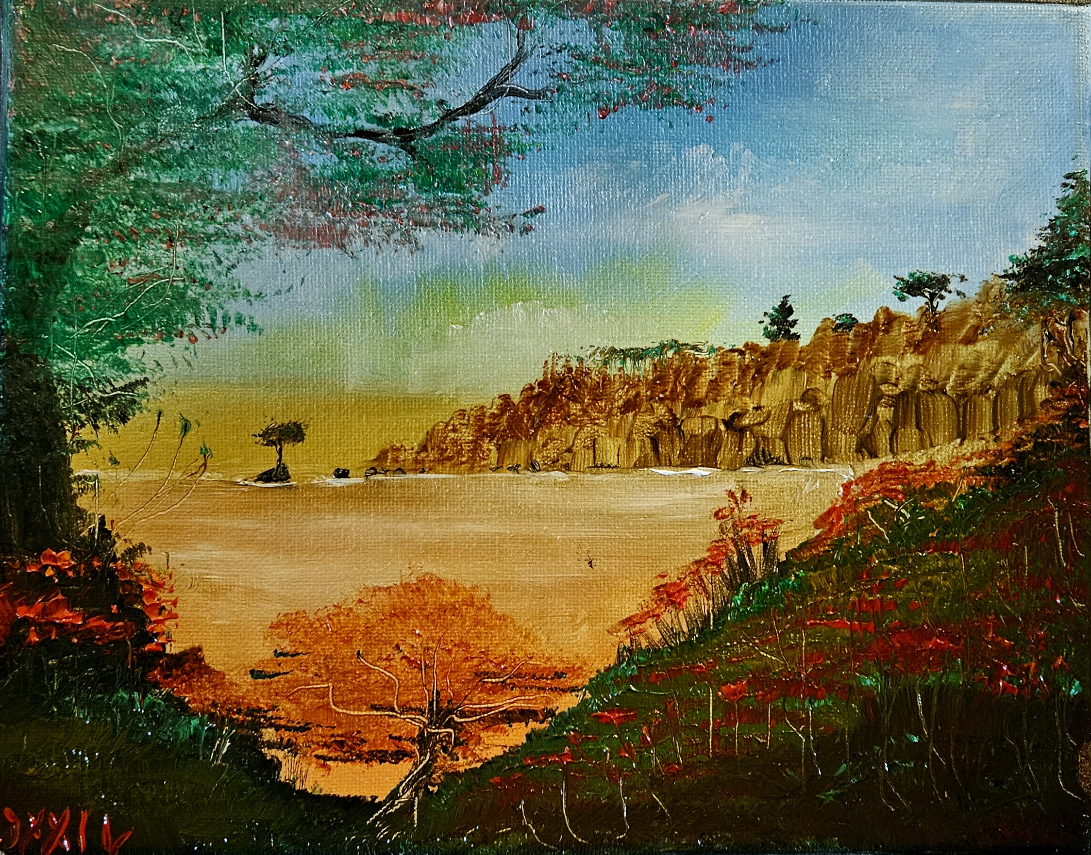 First oil painting.