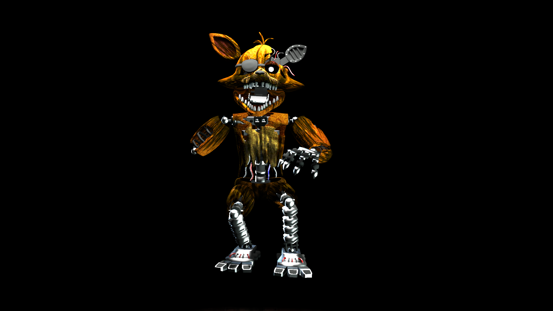 Nightmare Phantom Foxy in FNaF 3! by RealZBonnieXD on DeviantArt