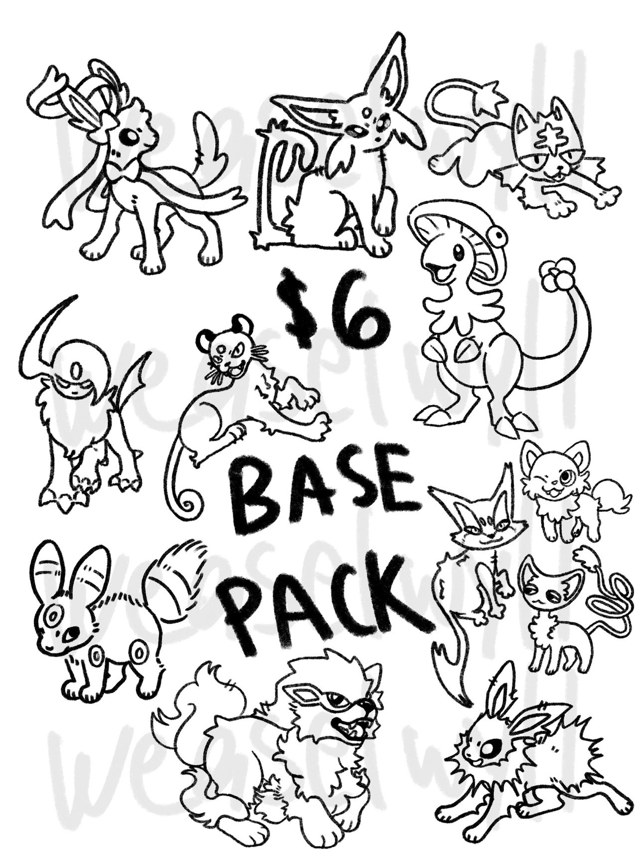 OPEN Pokemon Base Pack by Weaselwyll on DeviantArt