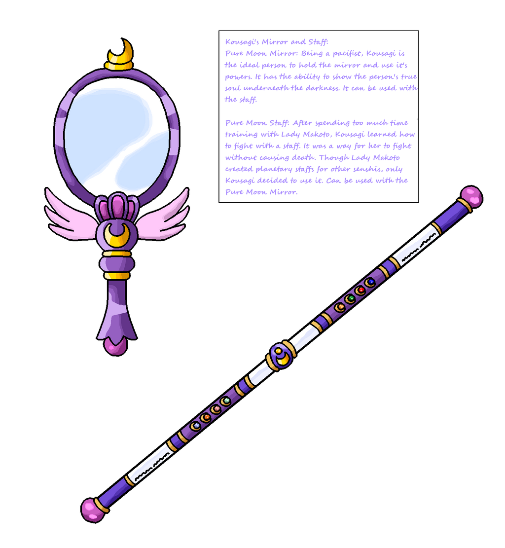 Pure Moon Mirror and Staff