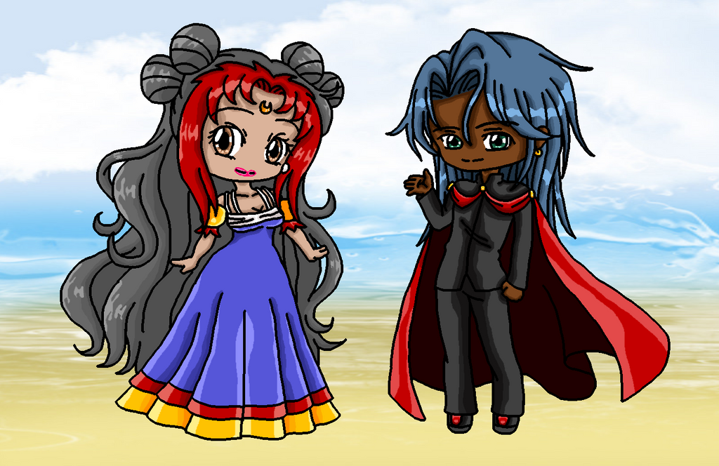 NSG Chibi Couple: Reimei and Kanron