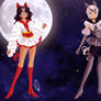 Sailors Kitsune and Pewter Fox: Doll Version