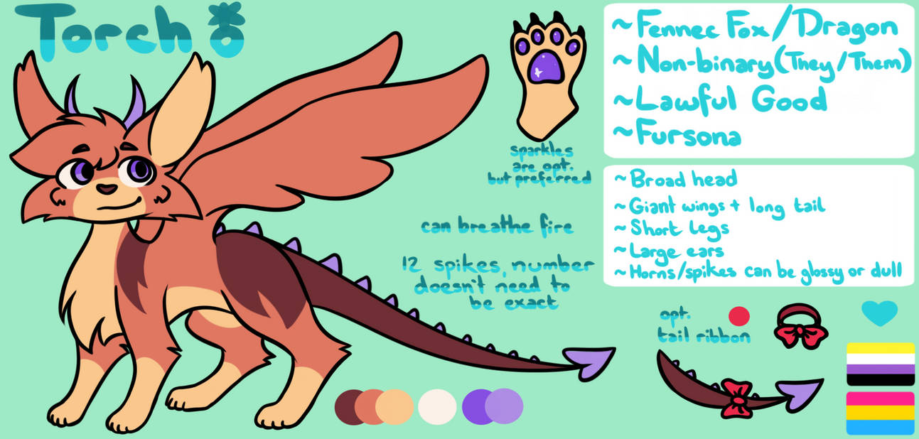 Torch - Reference Sheet (Winter 2020) by Shyrenix on DeviantArt