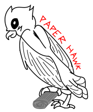 Paper Hawk Mascot