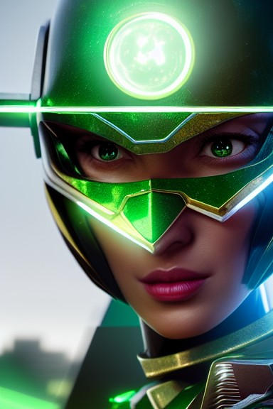 Green Power Ranger Cyborg girl by Taibaka on DeviantArt