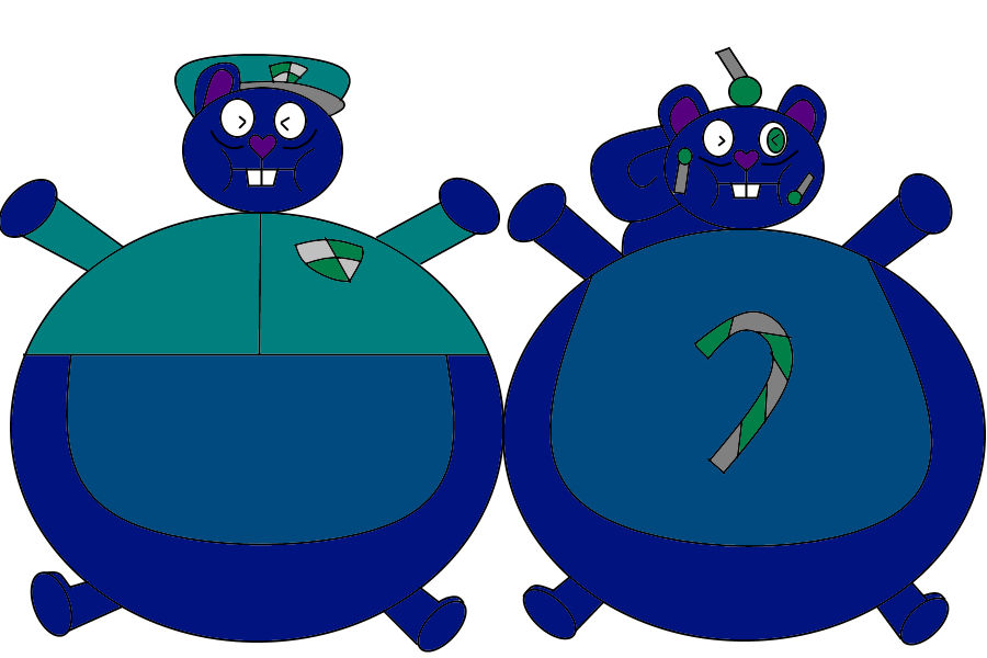 Flippy and Nutty as Blueberries by MadManHTF on DeviantArt