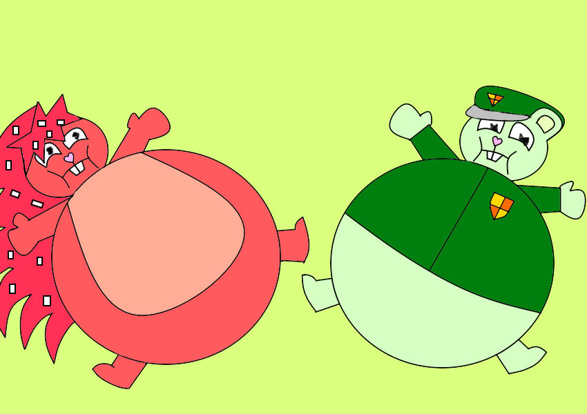 Flaky and Flippy Inflated by MadManHTF on DeviantArt