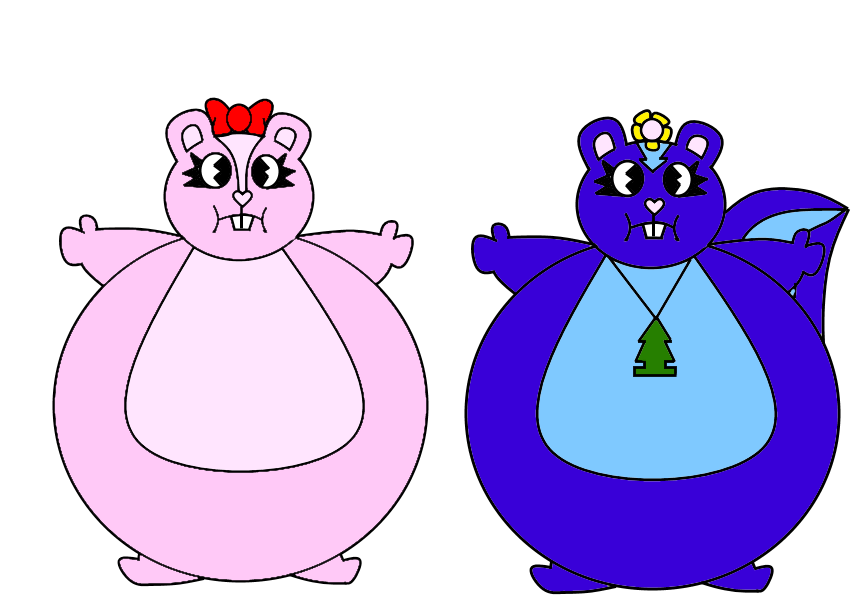 Glggles Inflation Inflated Giggles and Petunia by MadManHTF on DeviantArt