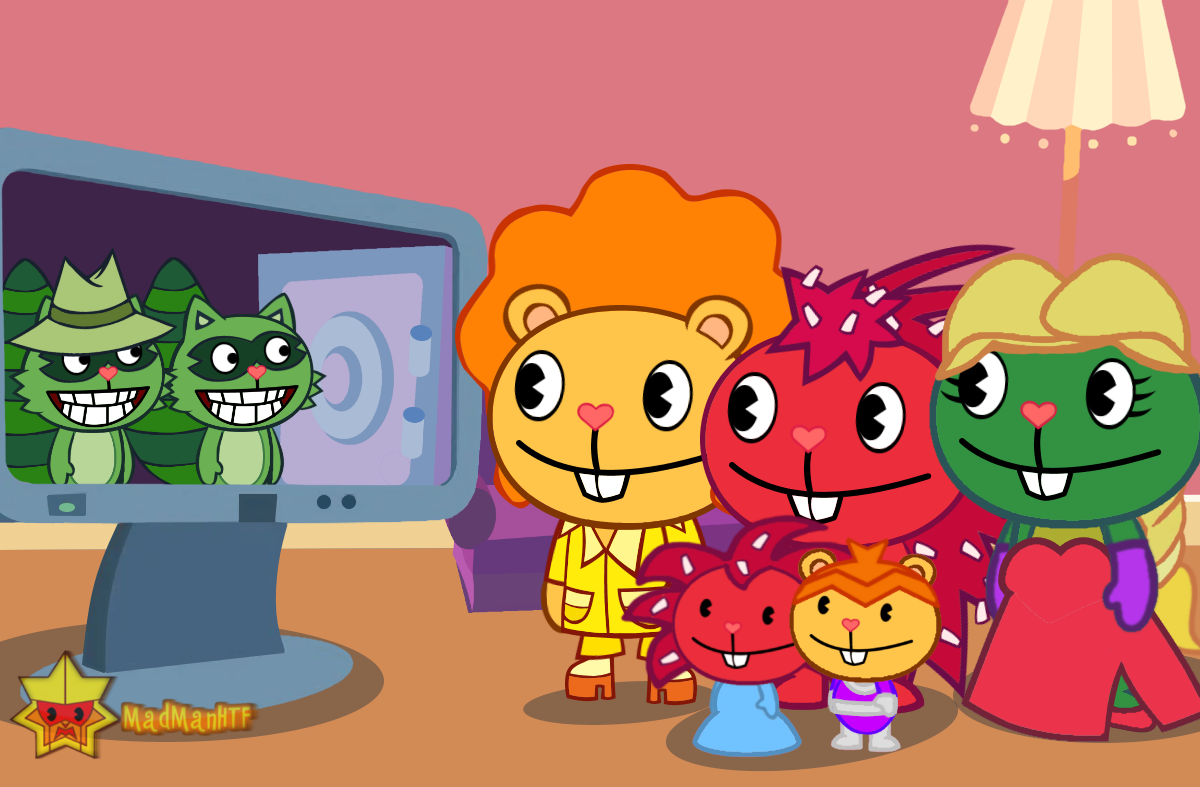 Watching Happy Tree Crime Theater by MadManHTF on DeviantArt