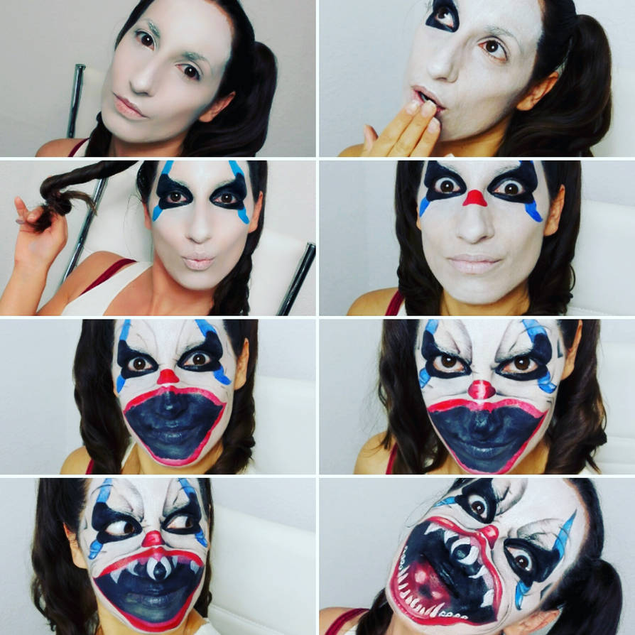 Creepy Clown Makeup Step By