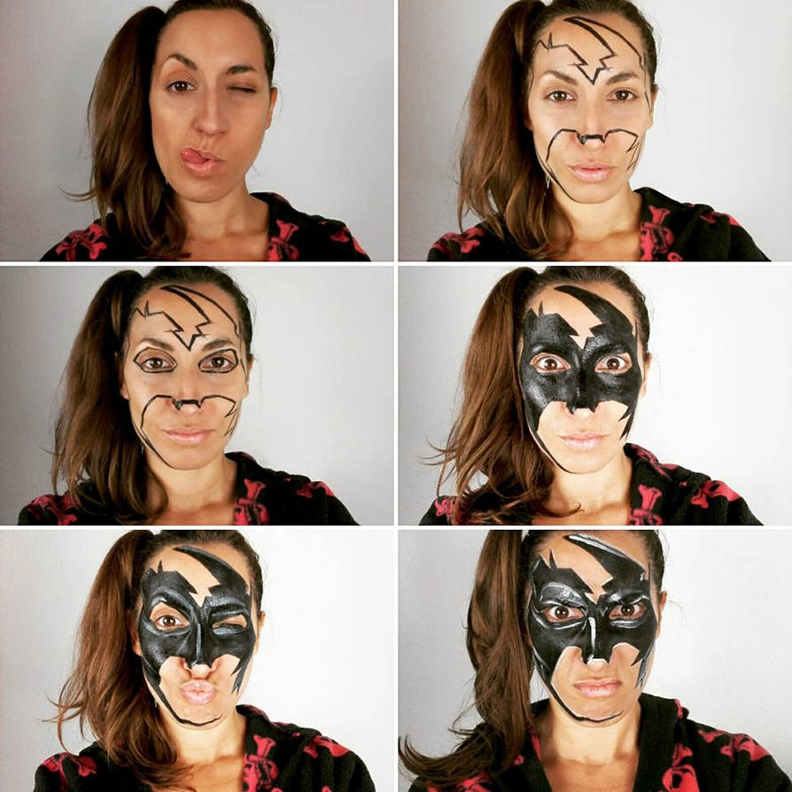 Batman Msk Tutorial Deconstructed Batman Mask - Step by step Tutorial by SarahMagicMakeup ...