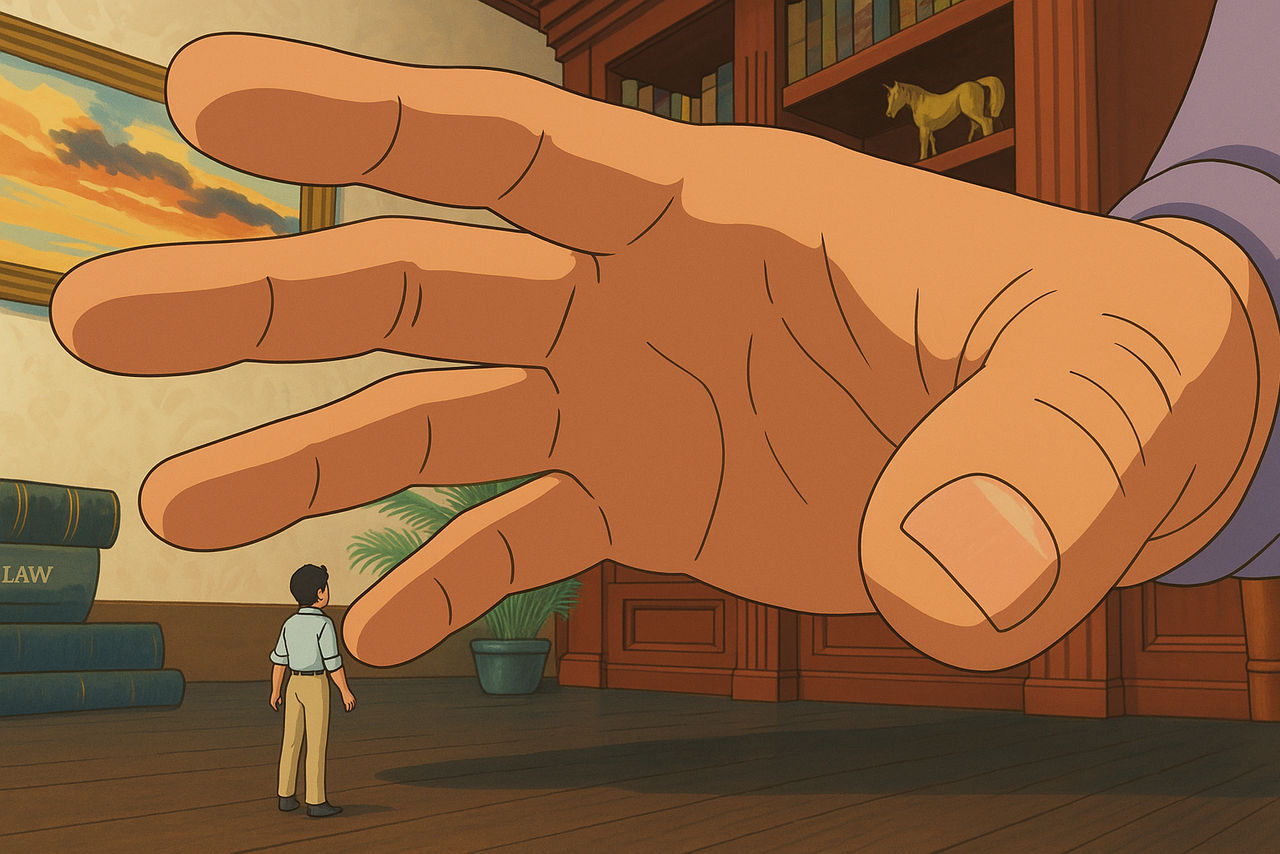 The giant hand approaches by 123123123123four on DeviantArt