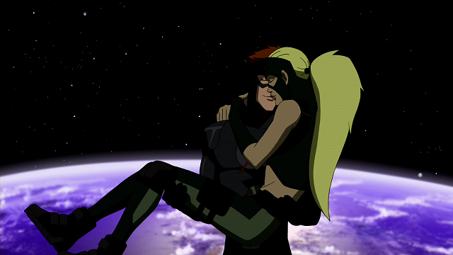 Artemis and Kid Flash Kissing!