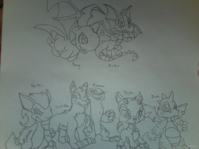 The Gaang Neopets Style by FireNationPhoenix