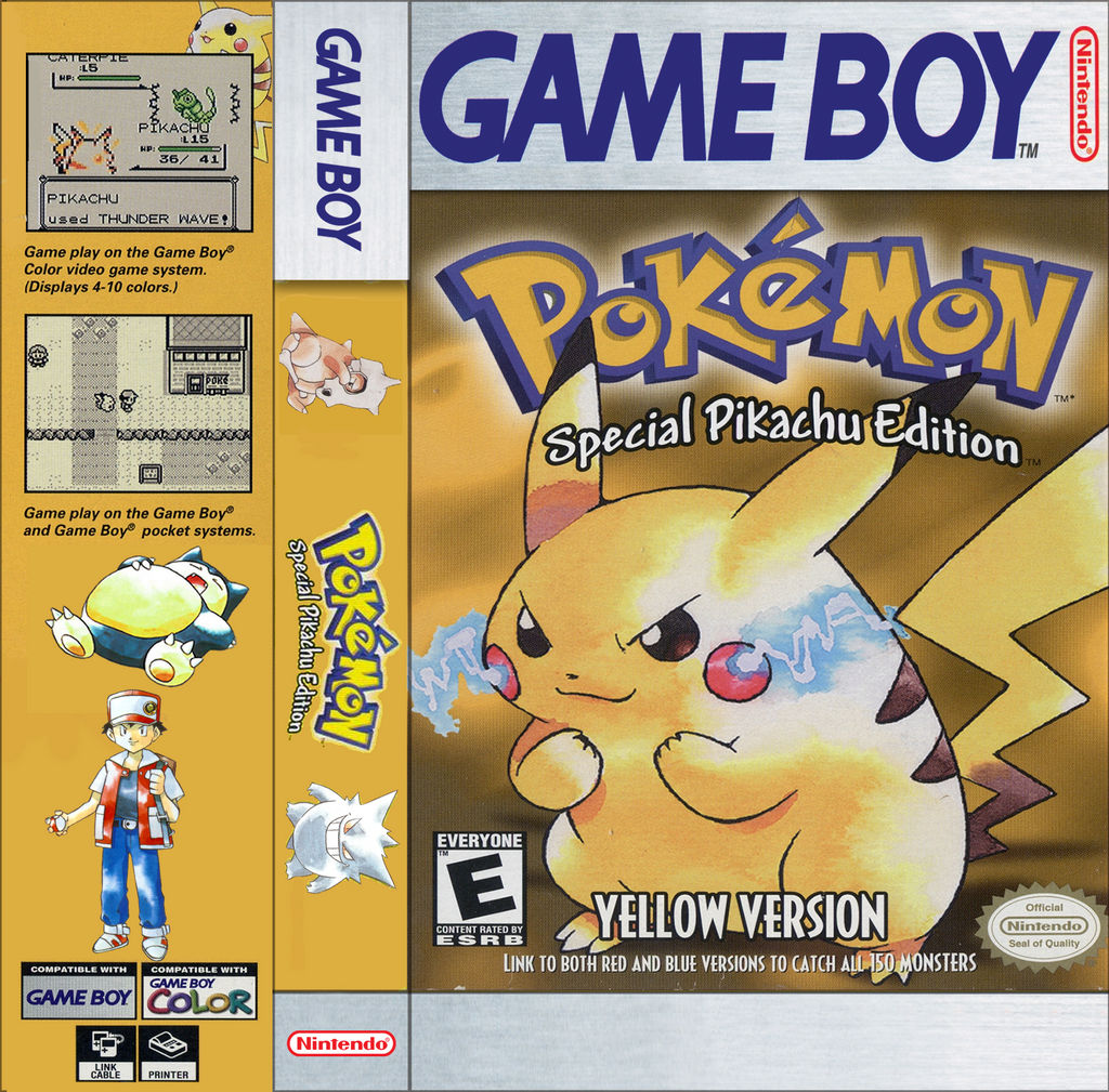 Gameboy Cassette Case - Pokemon Yellow by GreedLin on DeviantArt