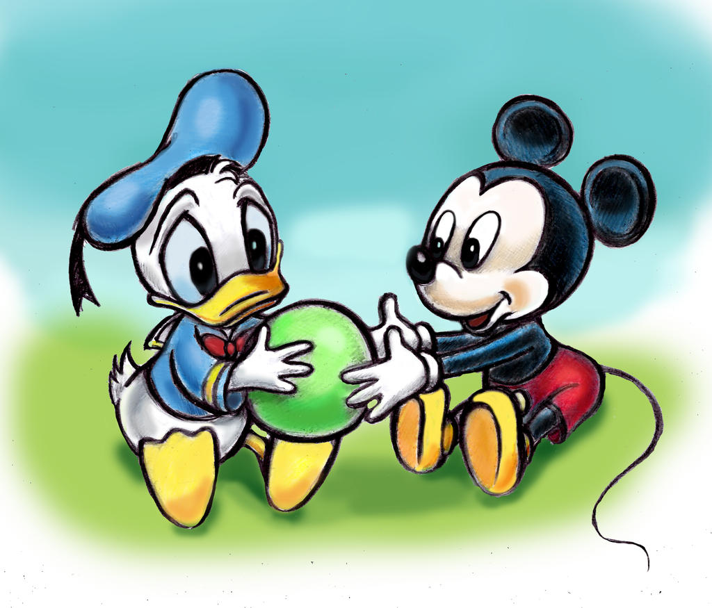 Disney Babies Mickey Mouse and Donald Duck by CuteLittleAnimals on ... Cute Baby Mickey Mouse Drawings