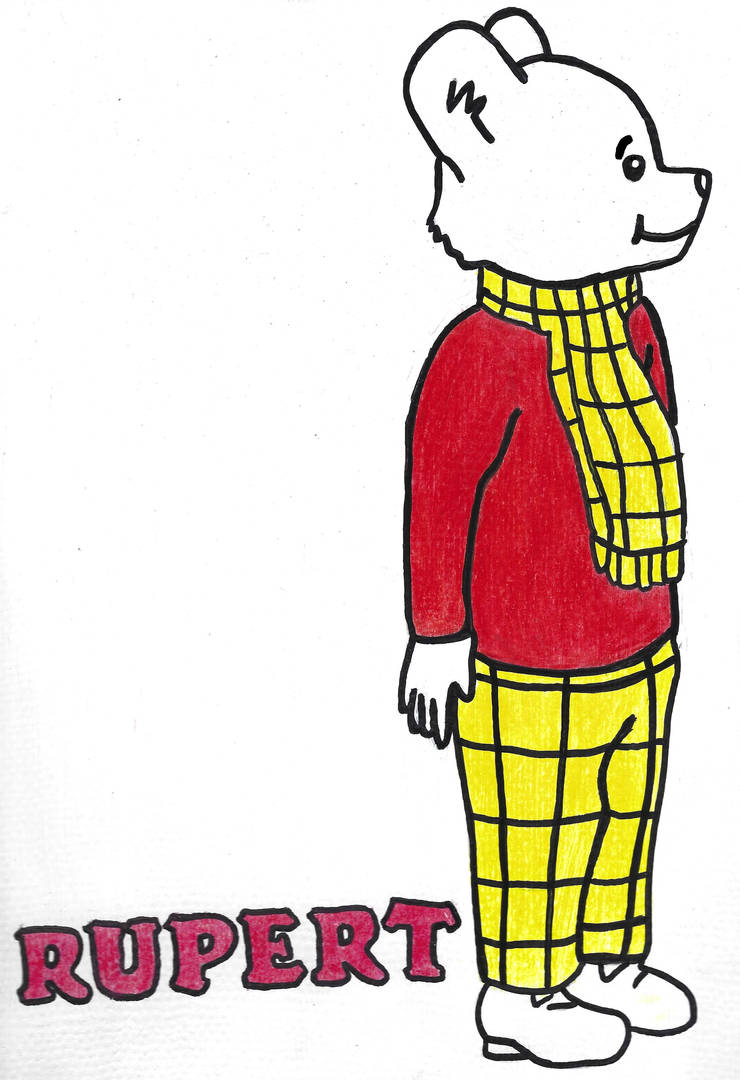 Quick sketch of Rupert Bear by octaafdebolle on DeviantArt