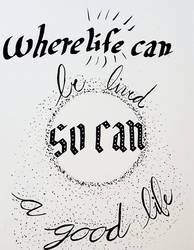 hand lettered quote