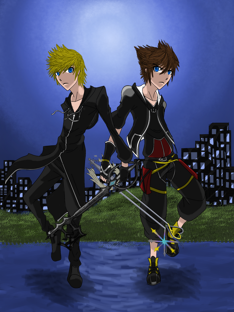 Kingdom Hearts Sora and Roxas by EvilDreamer-EvD on DeviantArt
