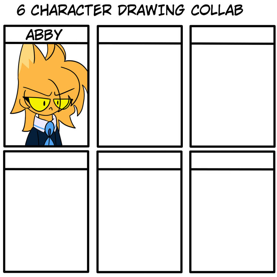 6 Character Drawing Collab by 2Cool2sayit on DeviantArt