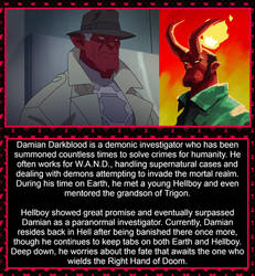 UH Damian Darkblood and Hellboy.