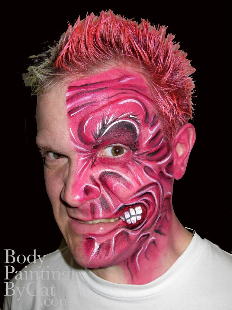 Two Face batman face paint